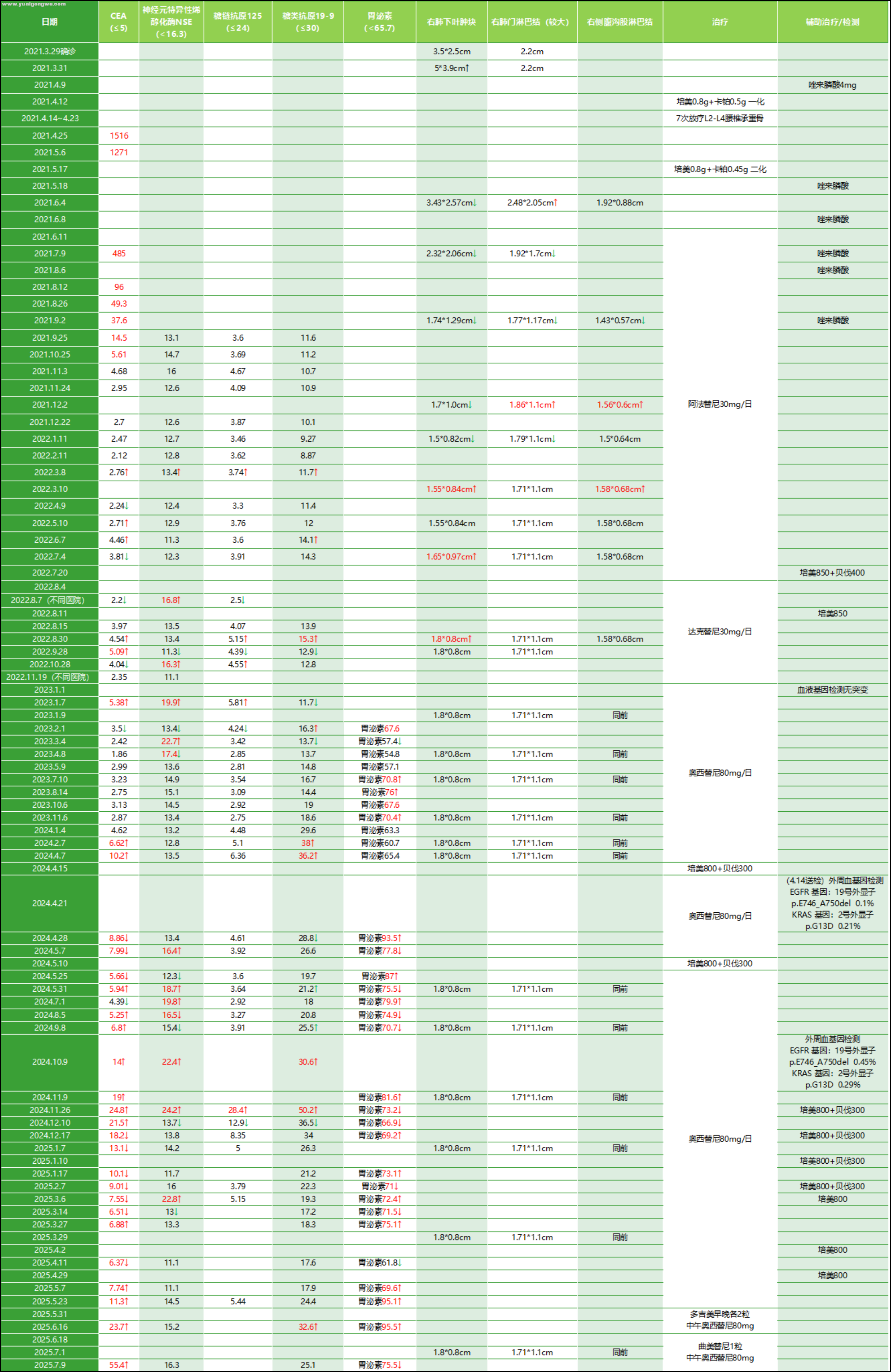 阿法替尼13个月，达克替尼5个月，目前奥西28个月
